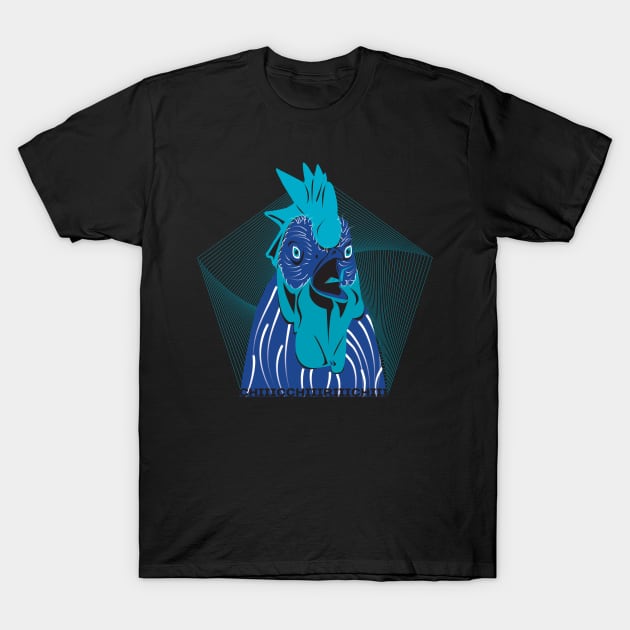 Screaming Rooster T-Shirt by Stecra